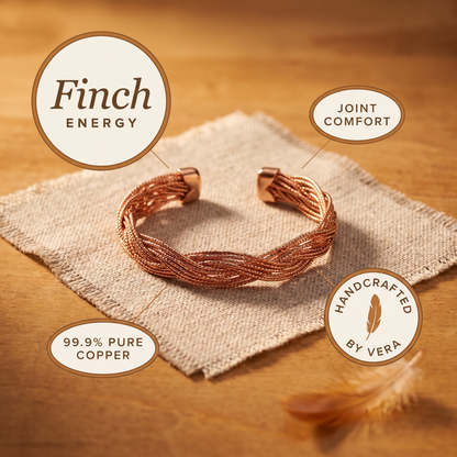 Helenin medený náramok Finch